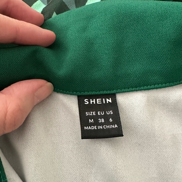 Shein Geo Print Quarter Button Dress - Picture 6 of 7